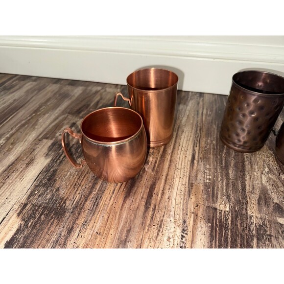 Lot of 4 World Tableware CMM-200 100 Copper MUG Moscow Mule 4" - Picture 3 of 6